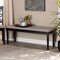 Baxton Studio Giovanni Grey Upholstered and Dark Brown Finished Wood Dining Bench 171-10924 - alternate 6